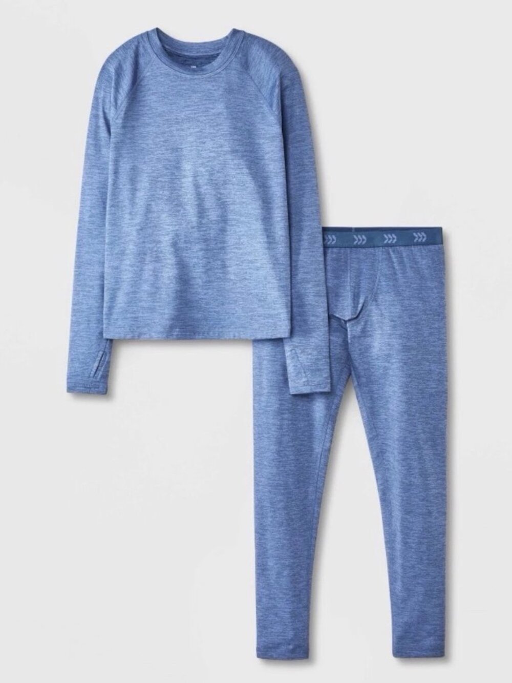 NEW Boys' 2pk Thermal Underwear Set - All In Motion™ Heather Blue Large (10/12)